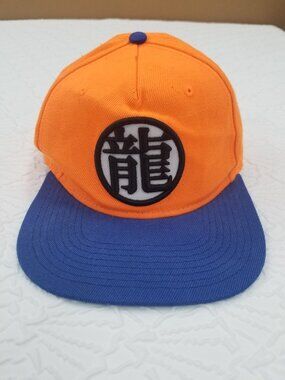 Dragonball Z Snapback Hat Black Embroidered Symbol Size OS